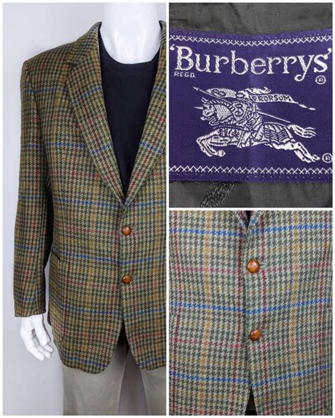 vintage burberry tweed blazer|vintage Burberry coats.